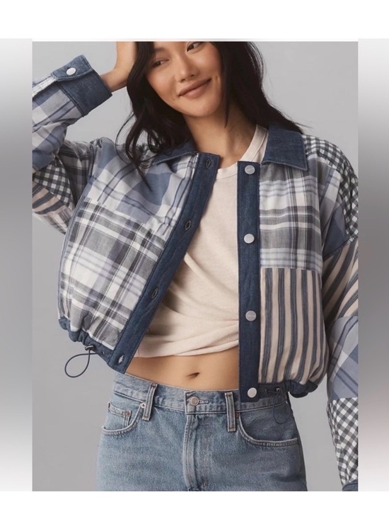 Pilcro Jackets & Blazers - Pilcro Patchwork Jacket
Chambray, plaids, Blues
M